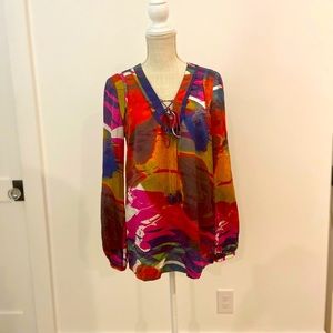 EUC Tory Burch, multicolored top, Size S